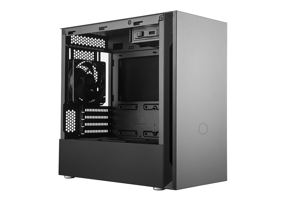 Case Silencio S400- 2USB3-3.5mm Headset Jack (Audio+Mic)-SD card reader-120mm Front Fan 120mm Rear Fan-Radiator Support- NO PSU