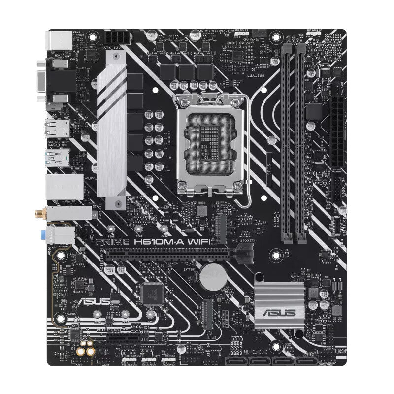 MB Asus 1700 Intel PRIME H610M-A WIFI- PCIe4- M.2- 2xDDR5- HDMI- DP- VGA- SATA3- USB3.2 Gen1- mATX