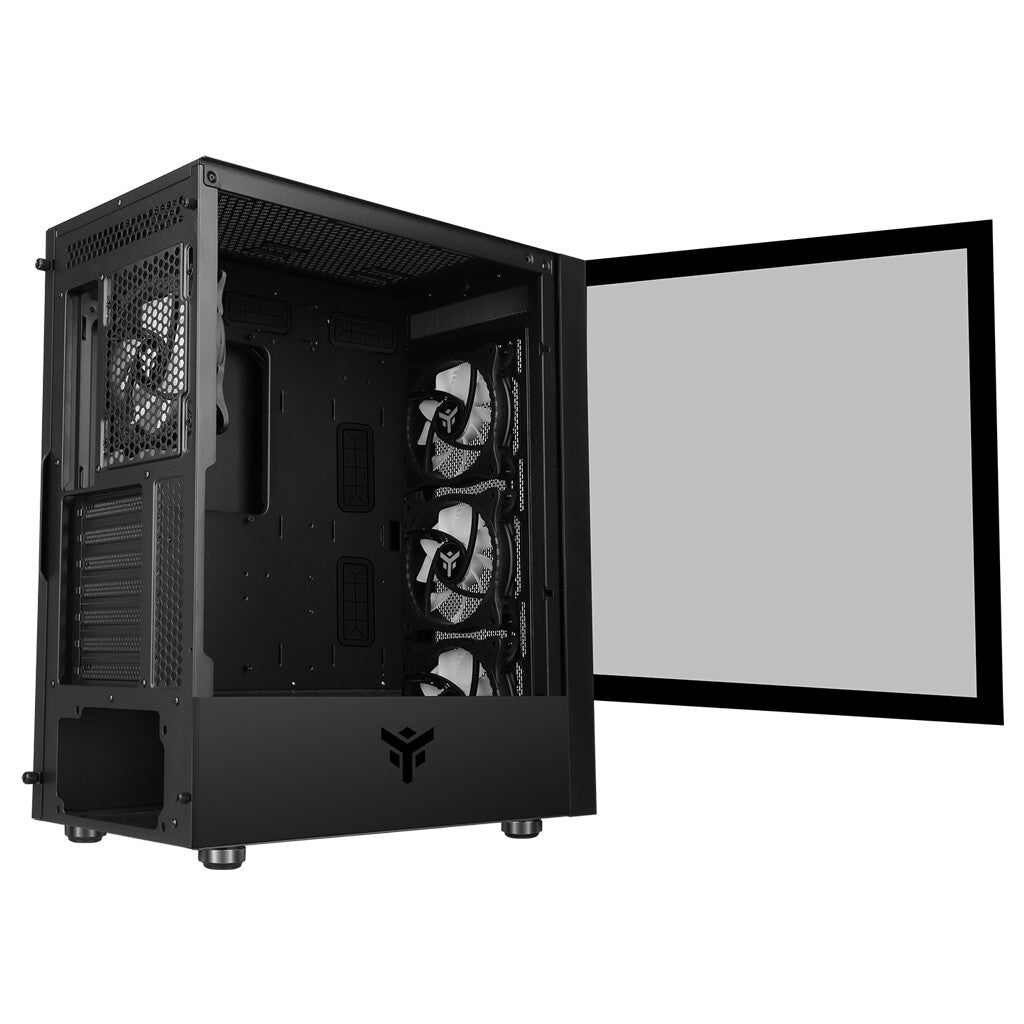 VERTIBRA H210 Case - Gaming Middle Tower- 4x12cm ARGB fan- 2xUSB3- Side Panel Temp Glass