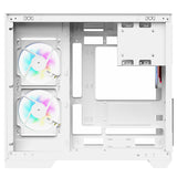 Case DARK CAVE DS - Gaming Tower- ATX- 3x12cm ARGB fan- 2xUSB3- Type-C- Side & Front Panel Temp Glass- White Edition