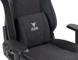 itek Gaming Chair SHUTTLE PM66 - PVC e Tessuto- Braccioli 3D- Nero Nero