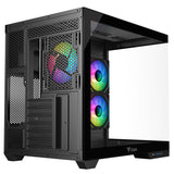 Case DARK CAVE DS - Gaming Tower- ATX- 3x12cm ARGB fan- 2xUSB3- Type-C- Side & Front Panel Temp Glass