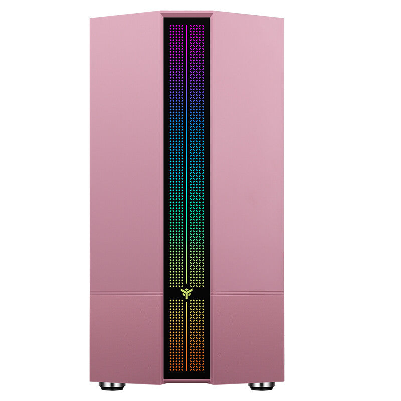 Case LIFLIG P41 - Gaming Mini Tower- mATX- 12cm ARGB fan- 2xUSB3- Side Panel Temp Glass- Pink Edition