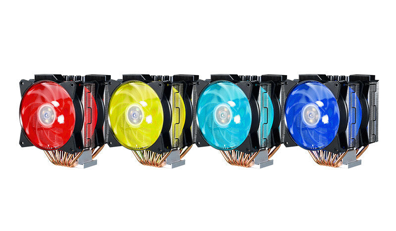 Exclusive AMD TR4 MasterAir MA621P fan - 2x MasterFan MF120R RGB - 600-1800RPM - 6 heatpipes - Wired RGB Controller