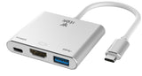 ITEK Adattatore USB-C a USB3.0(5G) + HDMI(4K) + USB-C(100W PD)