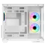 Case DARK CAVE DS - Gaming Tower- ATX- 3x12cm ARGB fan- 2xUSB3- Type-C- Side & Front Panel Temp Glass- White Edition