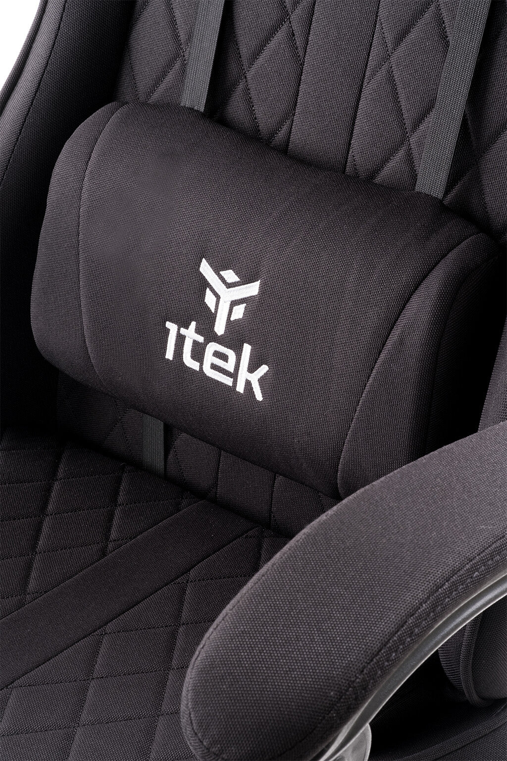 itek Gaming Chair RHOMBUS FF10 - Tessuto- Doppio Cuscino-  Schienale Reclinabile- Nero Nero