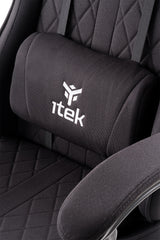 itek Gaming Chair RHOMBUS FF10 - Tessuto- Doppio Cuscino-  Schienale Reclinabile- Nero Nero