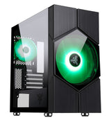 Case VORTEX - Gaming Mini Tower- mATX- 20cm & 12cm ARGB fan- 2xUSB3- Side Panel Temp Glass