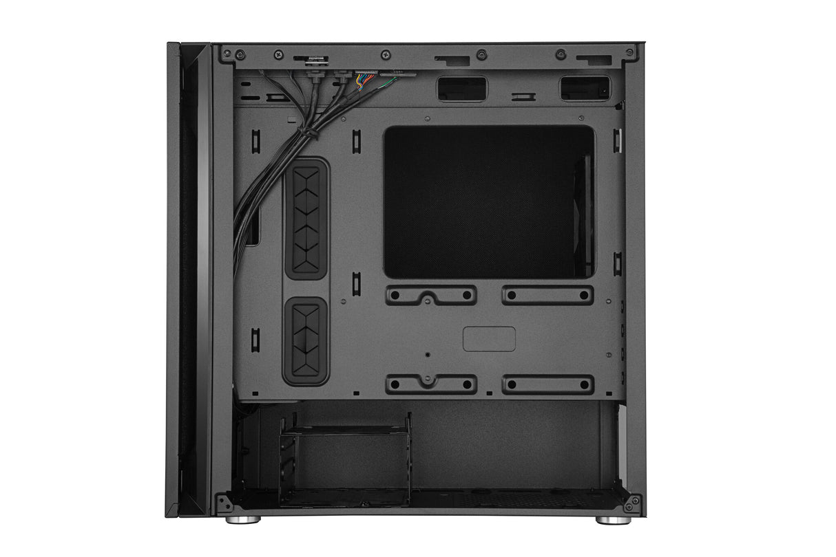 Case Silencio S400- 2USB3-3.5mm Headset Jack (Audio+Mic)-SD card reader-120mm Front Fan 120mm Rear Fan-Radiator Support- NO PSU