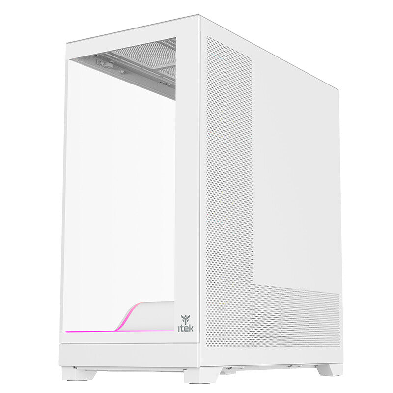 Case SHOWBUI WAVE 82W - Gaming Tower- ATX- 4x12cm ARGB fan- 2xUSB3- Type-C- Temp Glass Side & Front Panel- White Ed.