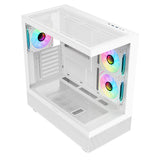 Case SHOWBUI 42W - Gaming Tower- ATX- 3x12cm ARGB fan- 2xUSB3- Type-C- Side & Front Panel Temp Glass- White Edition