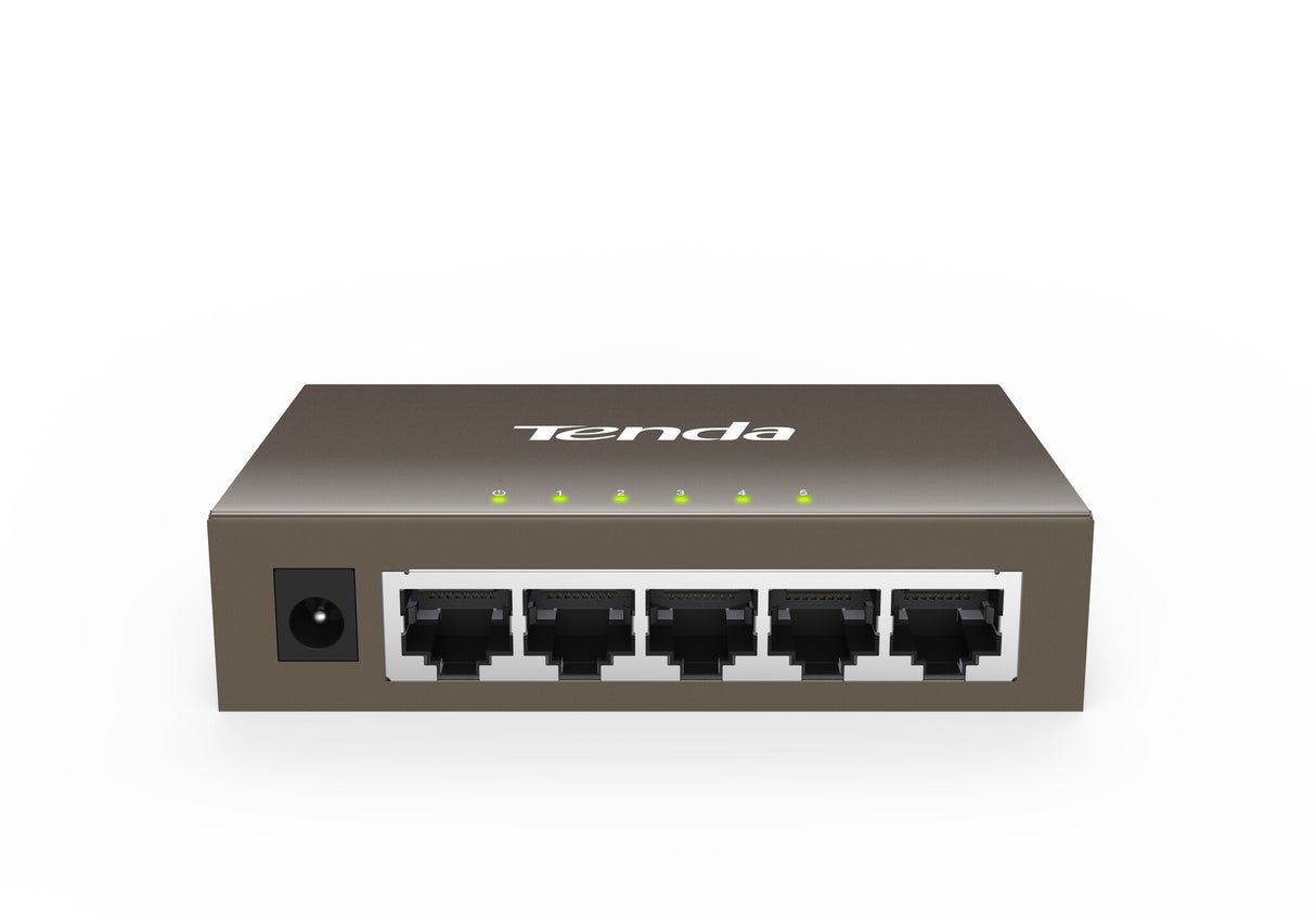 Tenda SWITCH BUSINESS TEG1005D - IEEE 802.3uxab- 5x Gigabit LAN- 10Gbps capacity- 6KV lightning protection on each port