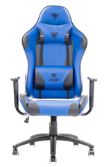 itek Gaming Chair PLAYCOM PM20 - PVC - Double Cushion - Reclining Backrest - Blue Black