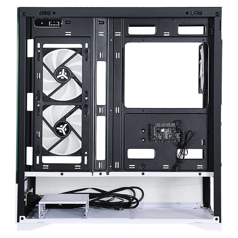 Case SHOWBUI 37WB - Gaming Tower- ATX- 3x12cm ARGB fan- Type-C- 2xUSB3.0- Side & Front Panel Temp Glass- White Black Edition