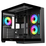 Case DARK CAVE DS - Gaming Tower- ATX- 3x12cm ARGB fan- 2xUSB3- Type-C- Side & Front Panel Temp Glass