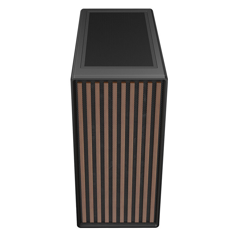 Case WOODY W2B - Gaming Tower- ATX- 4x14cm Black fan- 2xUSB3- Type-C- Wood Front- Darker Temp Glass Side Panel