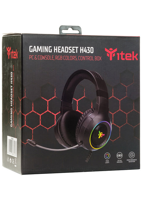 H430 Gaming Headphones - PC and Console - Virtual 7.1 with vibro - Contr. Volume- 7 Color LED + RGB- USB