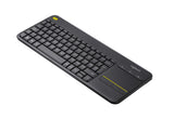 Tastiera LOGITECH RETAIL - K400 Plus- Wireless- Touchpad- Multimediale- Nera