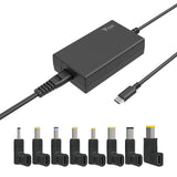 Alimentatore Universale per Notebook e Dispositivi USB-C- PD - 65W- Tecnologia GaN- Super Slim- USB-C e 8 connettori
