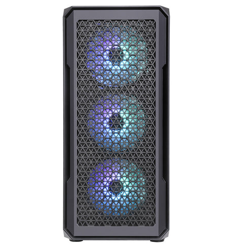 Case SIX TRIANGLE - Gaming Middle Tower- 4x12cm ARGB fan- USB3- Side Panel Temp Glass