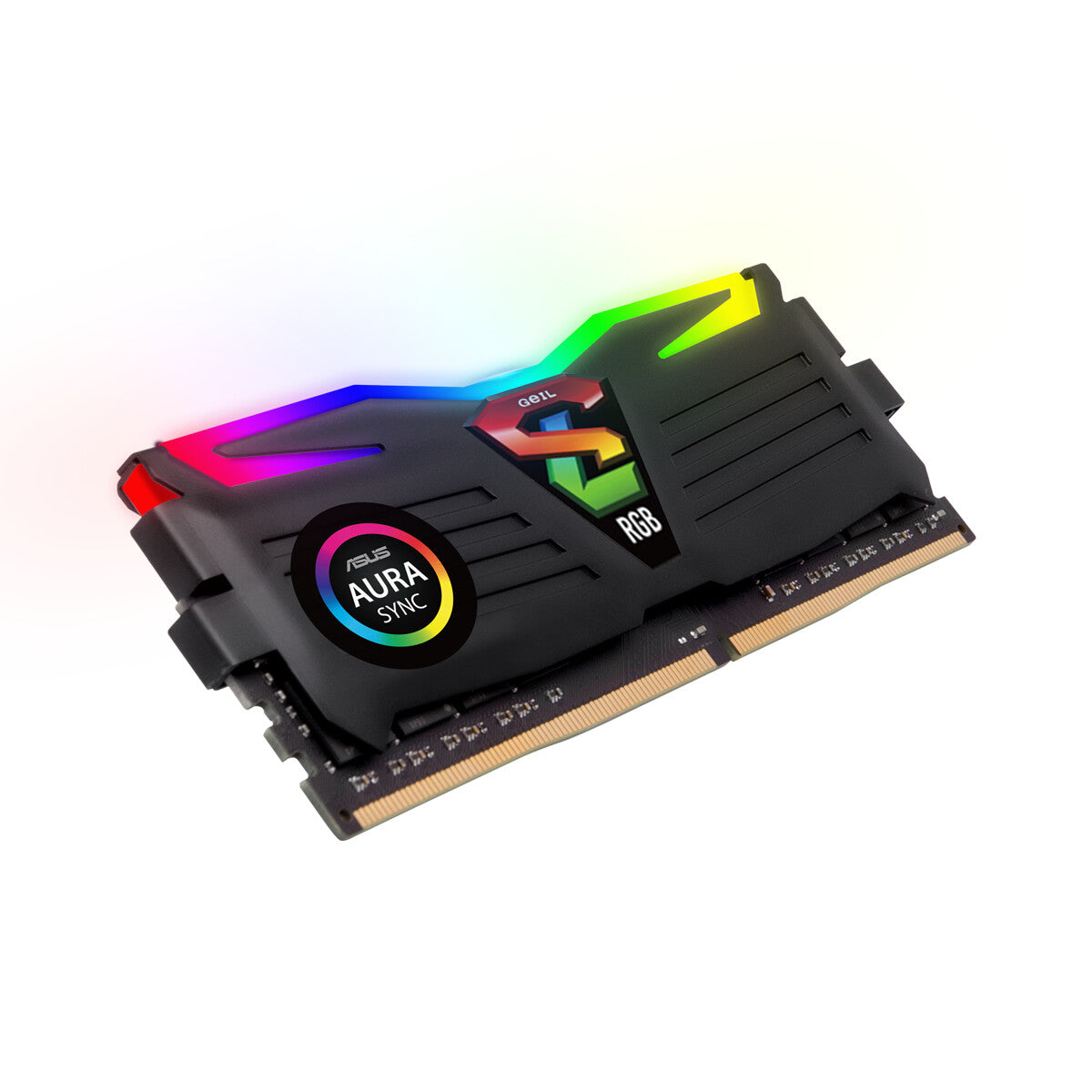 GEIL 16GB(8GBx2) PC4 3200MHz SUPER LIGHT RGB SYNC Heatsink System 16-20-20-40 - Black
