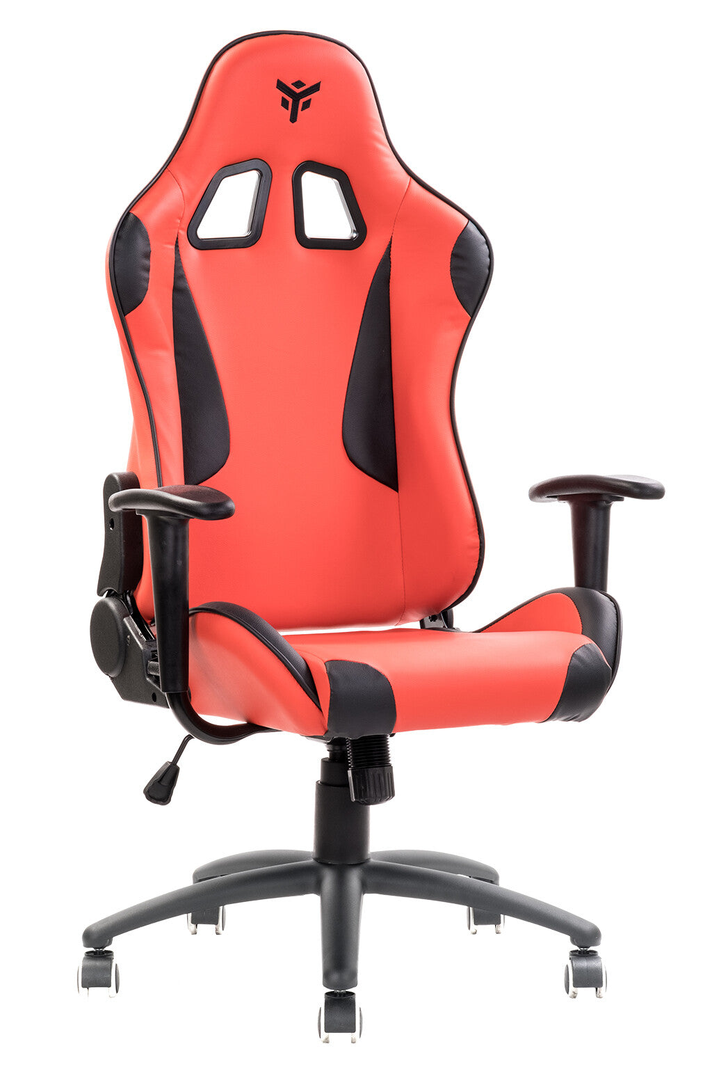 itek Gaming Chair PLAYCOM PM20 - PVC - Double Cushion - Reclining Backrest - Red Black