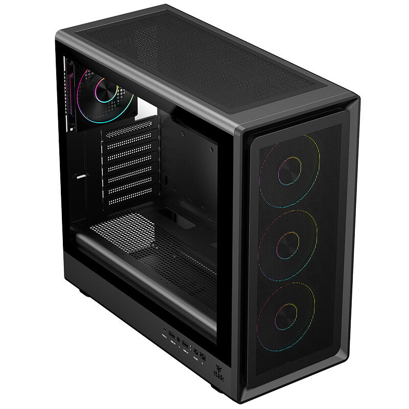 Case MESHCORE 36B - Gaming Tower- ATX- 4x12cm ARGB fan- 2xUSB3- Type-C- Temp Glass Side Panel