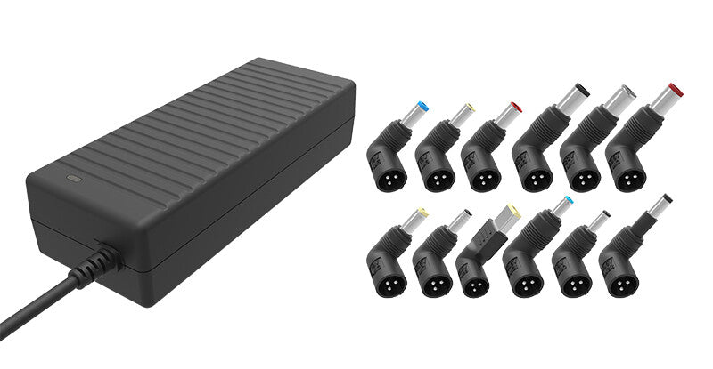 Alimentatore Universale per Notebook 120W con 12 connettori- porta USB 5V1A- 100/240VAC- 9.5/24VDC