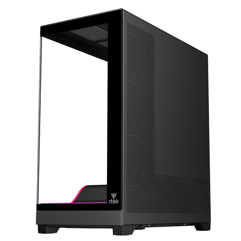 Case SHOWBUI WAVE 82B - Gaming Tower- ATX- 4x12cm ARGB fan- 2xUSB3- Type-C- Darker Temp Glass Side & Front Panel