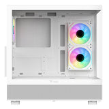 Case SHOWBUI 42W - Gaming Tower- ATX- 3x12cm ARGB fan- 2xUSB3- Type-C- Side & Front Panel Temp Glass- White Edition