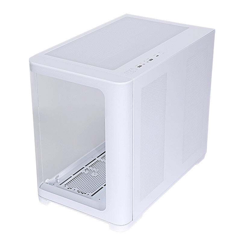 Case DARK CAVE CURVED - Gaming Tower- ATX- 4x12cm ARGB fan- 2xUSB3- Type-C- Curved Temp Glass Side & Front Panel- White Edition