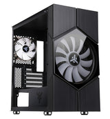 Case VORTEX - Gaming Mini Tower- mATX- 20cm & 12cm ARGB fan- 2xUSB3- Side Panel Temp Glass