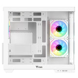 Case DARK CAVE DS - Gaming Tower- ATX- 3x12cm ARGB fan- 2xUSB3- Type-C- Side & Front Panel Temp Glass- White Edition