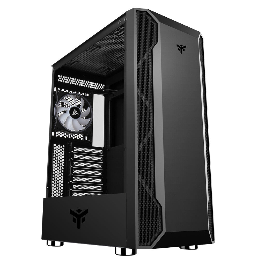 Case VERTIBRA X210 - Gaming Middle Tower- 12cm ARGB fan- 2xUSB3- Side Panel Temp Glass