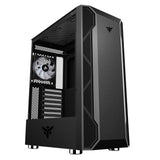 Case VERTIBRA X210 - Gaming Middle Tower- 12cm ARGB fan- 2xUSB3- Side Panel Temp Glass