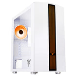 Case LIFLIG W41 - Gaming Mini Tower- mATX- 12cm ARGB fan- 2xUSB3- Side Panel Temp Glass- White Edition