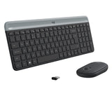 LOGITECH RETAIL Keyboard + Mouse - MK470- Wireless- Slim- Black