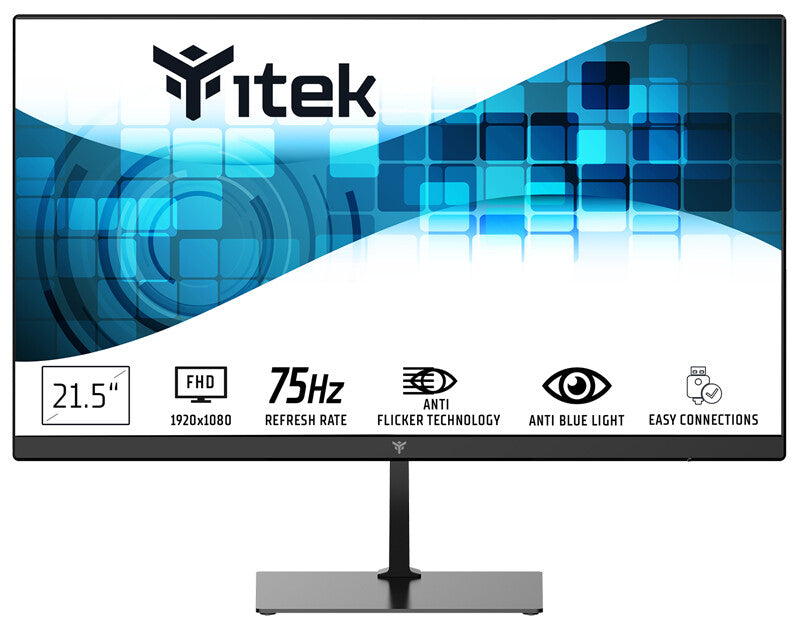 Monitor GWF - 21.5" FLAT-  FHD 1920x1080- VA- 75Hz- 16:9- HDMI- VGA- Audio Out- LBL- Slim- Frameless