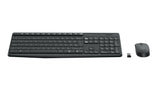 Tastiera + Mouse LOGITECH RETAIL - MK235- Wireless- Nera