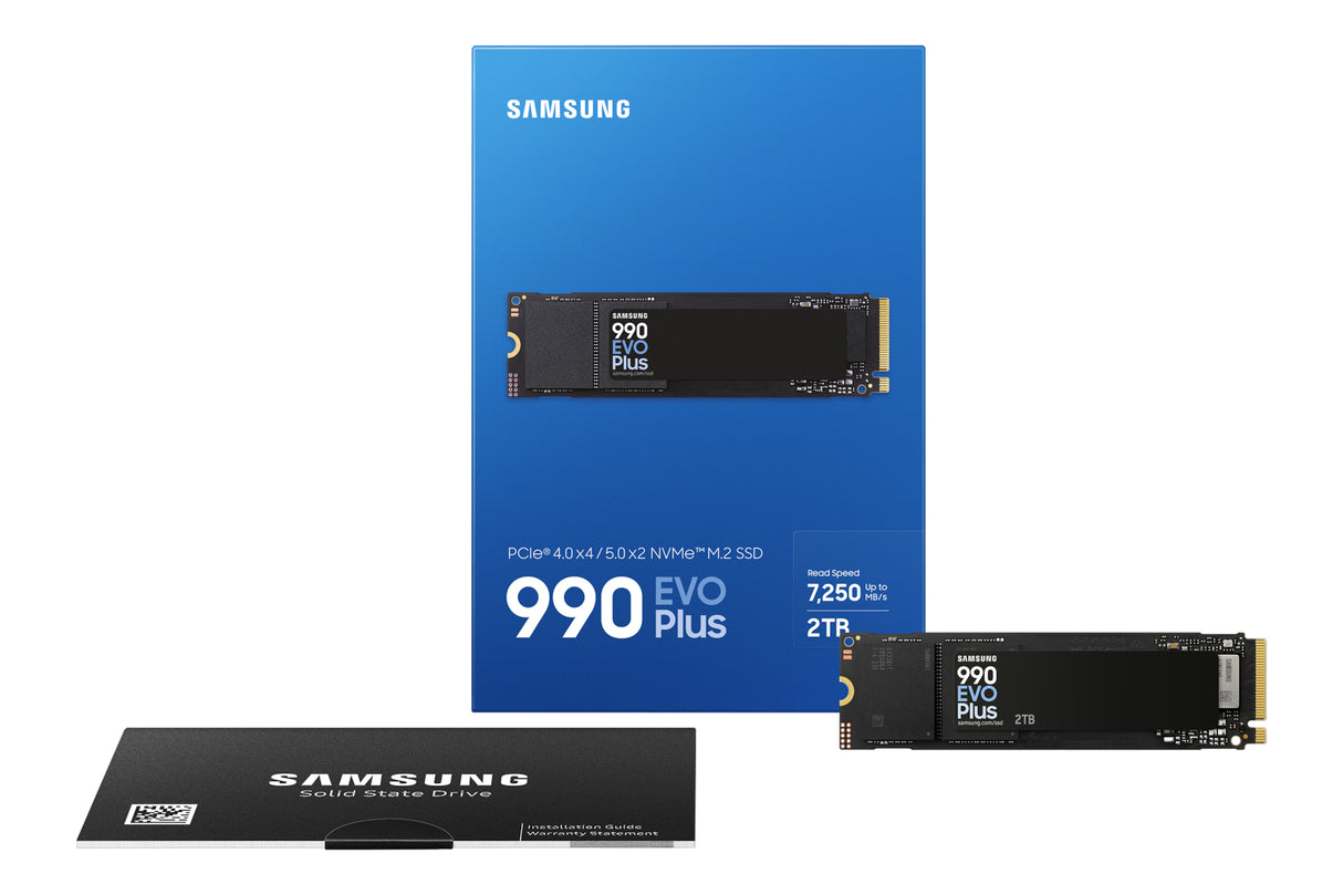 SSD SAMSUNG 990 EVO Plus - 2TB M.2 PCIe Gen4x4 (R7150- W6300)