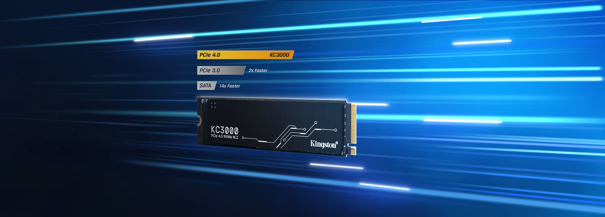 KINGSTON SSD KC3000 - 2TB M.2 PCIe Gen4x4 (R7000 - W6000)