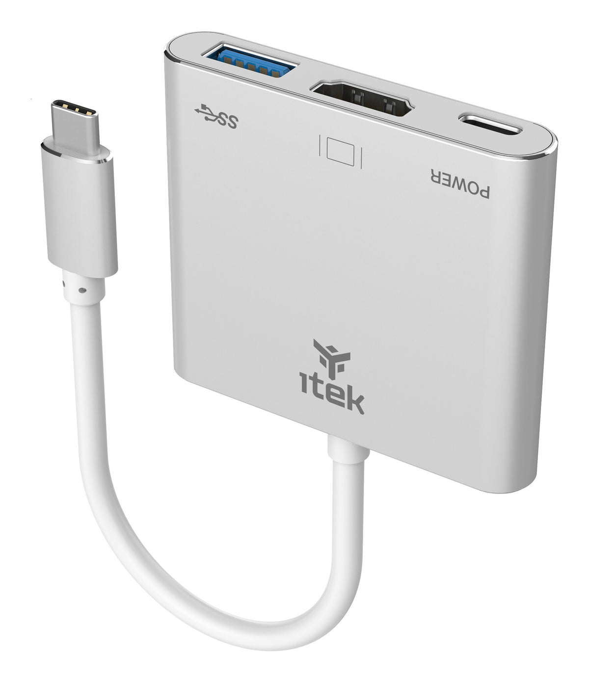 ITEK Adattatore USB-C a USB3.0(5G) + HDMI(4K) + USB-C(100W PD)