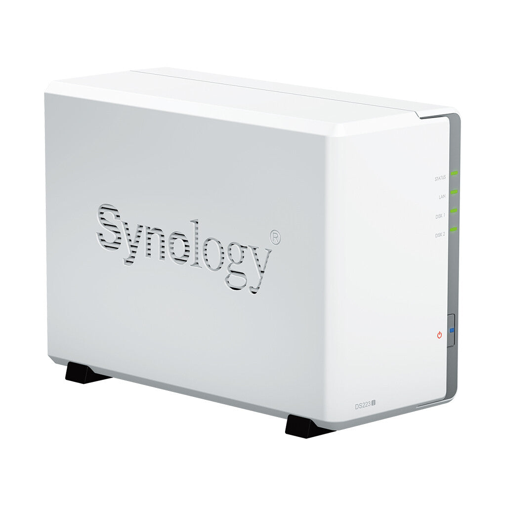 Synology NAS DS223J 2-Bay 2.5"/3.5" SSD/HDD- QuadCore 1GB D4- 2xUSB3- RJ45