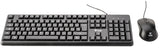 Tastiera + Mouse iTek DEC C01 - USB- Mouse ottico 3600DPI- Tastiera membrana 105 tasti- cavo 1.5m