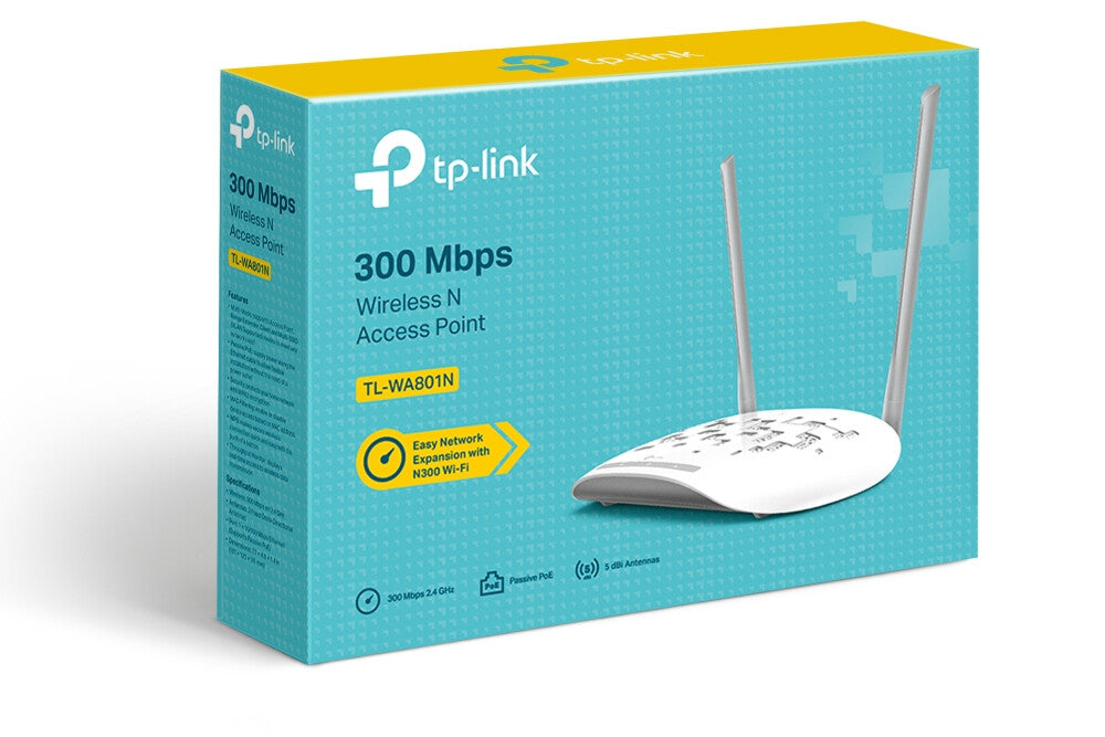 TP-LINK Access Point Wi-Fi N300- 300Mbps- 802.11n/g/b PoE- 1P 10/100M- 2 ANTENNE FISSE