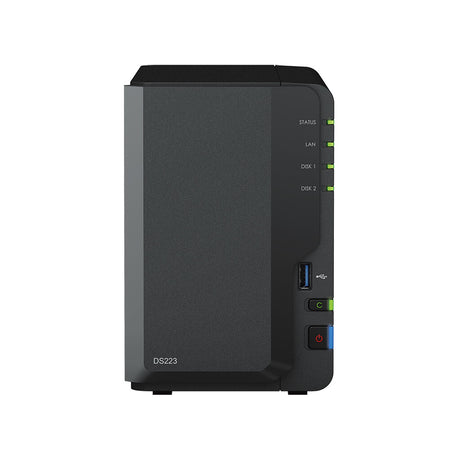 Synology NAS DS223 2-Bay 2.5"/3.5" SSD/HDD- Realtek RTD1619B 1GB D4- 2xUSB3- RJ45