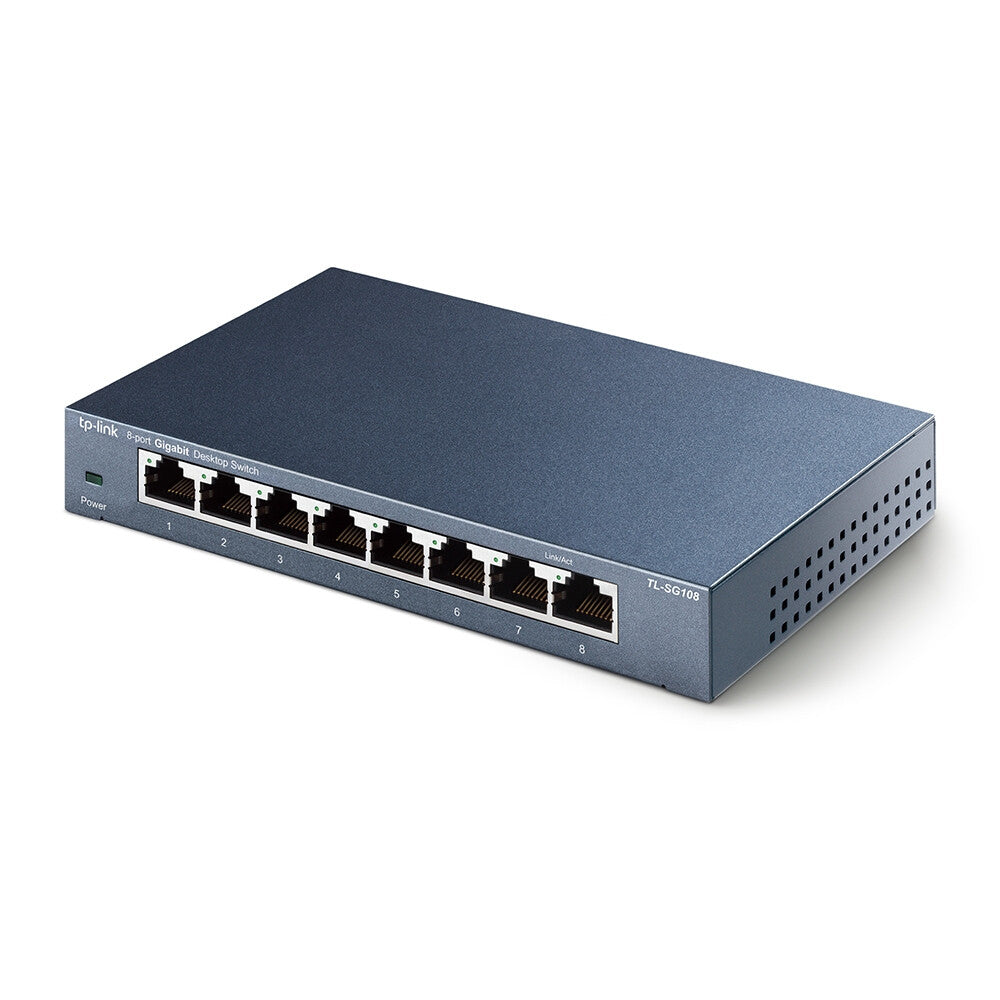 TP-LINK Switch Gigabit- 8-port- 8 10/100/1000M RJ45 ports- desktop steel case