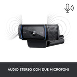 LOGITECH RETAIL Webcam - C920 HD Pro - 3MP 1080p - Dual Mic - Stereo - USB