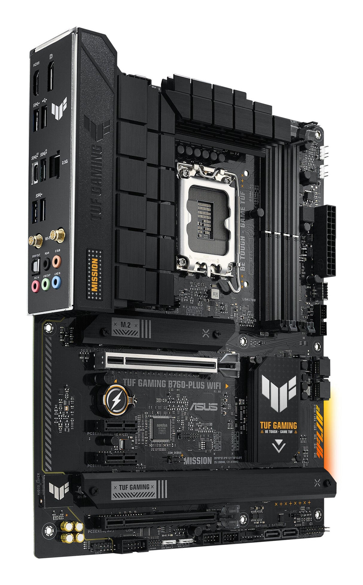 MB Asus 1700 Intel- TUF GAMING B760-PLUS WIFI- PCIe5- 2xPCIe4 M.2- 4xDDR5- DP- HDMI- SATA6- USB3.2 Gen2 & Gen1- ATX